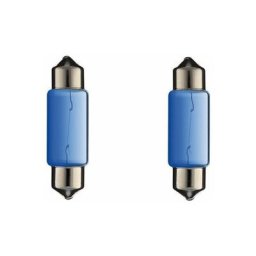 2x ampoule 12V 5W SV8,5 10x36mm bleu navette voiture moto remorque tracteur
