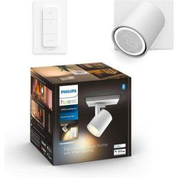 White Ambiance runner Spot 1x5.5W- Blanc (Télécommande incluse), compatible Bluetooth, fonctionne