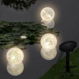 Hommoo - Boules solaires flottantes 3 led pour etang piscine HDV26281