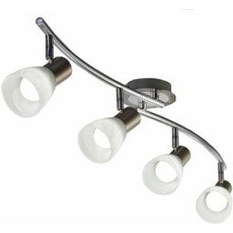 Plafonnier led spots en verre luminaire salon orientable E14 métal verre éclairage plafond 4 spots