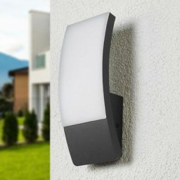 Led Applique Exterieur 'Siara' en aluminium - gris foncé, blanc