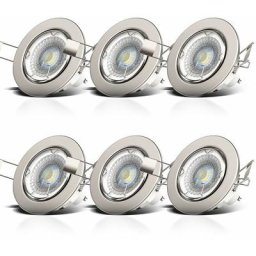 B.k.licht - Lot de 6 spots led à encastrer dimmables orientables spots plafond à encastrer