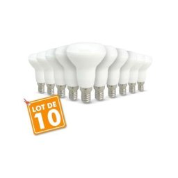 Lot de 10 ampoules led E14 R50 6W Eq 50W Température de Couleur: Blanc neutre 4000K
