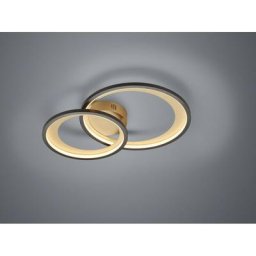 Trio Lighting - Plafonnier Granada Noir Mat 1x29W smd led - Noir