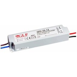 Alimentation led DC12V 35W 3A Étanche IP67 glp