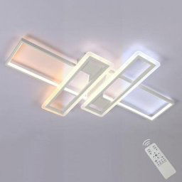 Led Dimmable Plafonnier Salon Lampe avec Télécommande Moderne Plafond Plafond Creative Métal