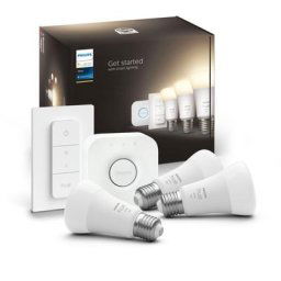 Philips - Hue White, Kit de démarrage E27 x 2 et télécommande compatible Bluetooth, fonctionne avec