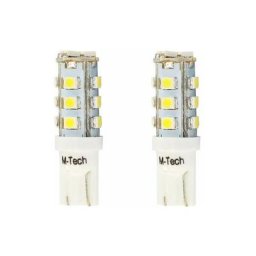 2x ampoule LED blanc 12V T10 W2,1x9,5D 5W 16x SMD 3528 voiture remorque moto camion