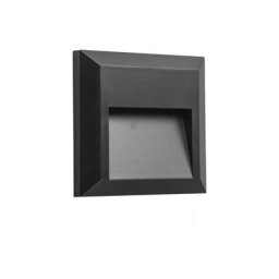 Applique Murale spring Balisage Noir 1,6W Eq 20W IP65 Température de Couleur: Blanc chaud 3000K