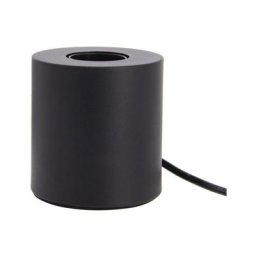 Lampe à poser cylindrique en métal noir , compatible culot E27, IP20, 60W puissance max