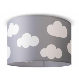 Plafonnier Chambre Enfant Suspension Bébé Abat-Jour Tissu Rond Étoiles Plafonnier - Blanc, Design