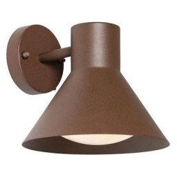 Natas - Applique murale Industriel - 1 lumière - l 22 cm - Brun rouille - Rustique - Éclairage