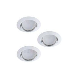 Support Spot led Encastrable Blanc 3x10W Étanche IP65 GU5.3/GU10 ⌀82mm - Blanc Chaud 3000K