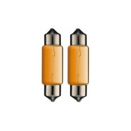 2x Ampoule navette orange 24V 5W 10x36mm SV8.5 universelle camion fourgon camping car voiture moto