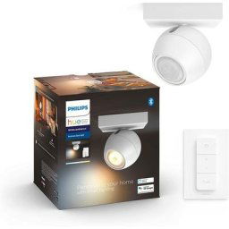 Philips Hue White Ambiance BUCKRAM Spot 1x5.5W - Blanc (Télécommande incluse), compatible