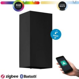 Eglo - Lumière murale Eremitana-Z Noir l: 11cm b: 11cm h: 24cm Dimmable avec Connect z Fonction