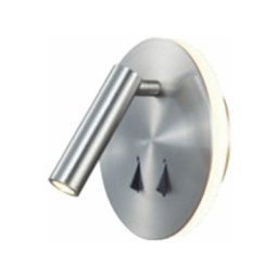 Applique led tête de lit Cayman nickel satiné - Argent