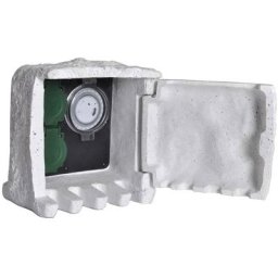 Prise de jardin forme de pierre avec minuterie Vidaxl Blanc