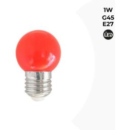 Ampoule led E27 1W G45 Couleurs Rouge - Rouge