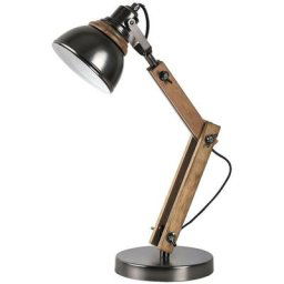Rabalux - Lampe de table Aksel hêtre en métal en bois / noir Ø16cm b: 28cm h: 47,5cm avec
