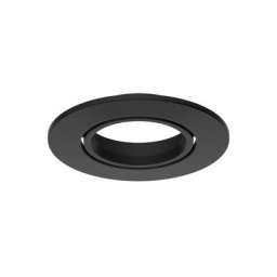 Miidex Lighting - Collerette ronde orientable pour spot led eclat ii noir