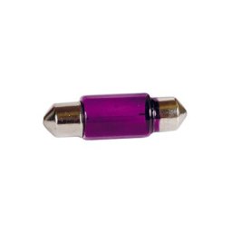 2 Ampoules Navettes 12V 5W T11 Violet C5W 35mm - Violet