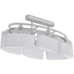 Plafonnier avec abat-jour en verre pour 6 ampoules E14 Vidaxl n/a