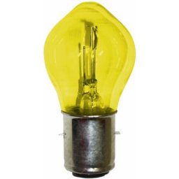 Ampoule 6V 25/25W BA20D jaune double filament moto tracteur