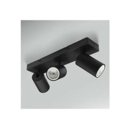 Rampe 3 Spot Noir Ampoule Gu10 - Noir