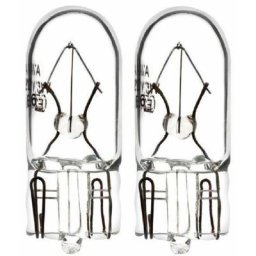 2x ampoule 12v 1,7w T10 W2.1x9.5d transparent wedge universel compteur tableau de bord voiture