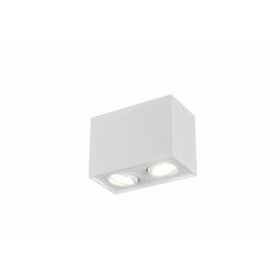 Plafonnier Biscuit Blanc Mat 2x35W GU10 - Blanc