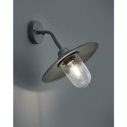 Applique d'extÉrieur brenta en fonte d'aluminium peinte en anthracite avec diffuseur en verre