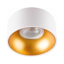 Kanlux - Support de Spot Encastrable Rond Mini riti GU10 Blanc et Or