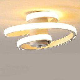 Plafonnier led Spirale Style Blanc Petit Lustre Plafonnier pour Couloir Bureau Salon Chambre