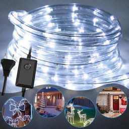 Tube lumineux led multicolore Extérieur étanche Chaîne lumineuse Lampe Décor 20M Blanc froid