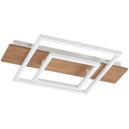 LED Plafonnier à intensité variable 'Chariska' en bois pour salon & salle à manger - bois foncé,