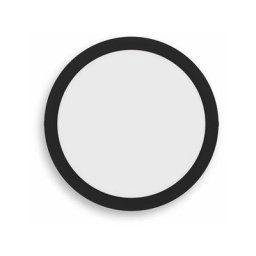 Philips - Plafonnier led slim surface, rond, 12W, Noir, 3x21x21, 2700K, 1150 lumen