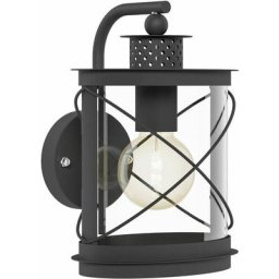 Eglo - Lumière extérieure Applique murale 1 ampoule E27 abwärts noir hilburn