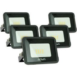 Lot de 5 projecteurs led 10W IP65 extérieur Température de Couleur: Blanc froid 6400K