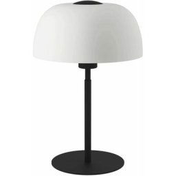 Eglo - Lampe de table en solo 2 verre gravé blanc E27 1x40w h: 41,5 cm Ø26 cm avec interrupteur de