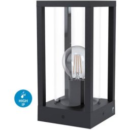 Eglo - Borne extérieure noir clair Cascinetta l: 15cm h: 30,5 cm d: 15cm IP44