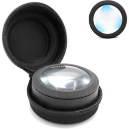 Soldela - Loupe Presse Papier - Grossissement x 5 - Eclairage 3 led - Système Touch