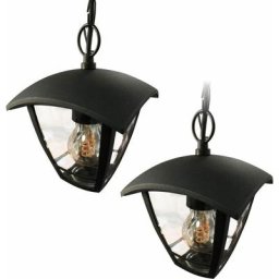 Lot de 2 Suspensions Alicante extérieur pour jardin Noir E27