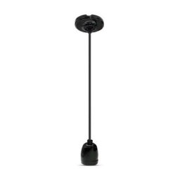 Suspension porcelaine Noir retro Ampoule E27