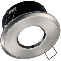 Arum Lighting - Support Spot led étanche IP65 Fixe Rond bbc Acier Brossé