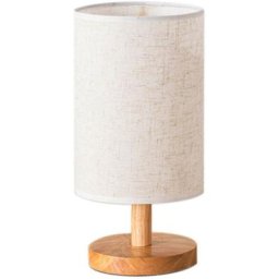 Lampes de chevet, lampe de table de chambre avec abat-jour en tissu, lampe de chevet ronde pour