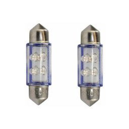 2x ampoule navette led bleu 12V 5W longueur 36mm led 4x3mm voiture remorque moto camion