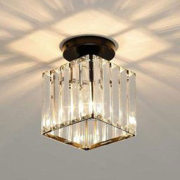 Aiskdan - Mini Plafonnier en Cristal, Lustre en Cristal Moderne, Plafonnier à led pour Couloir,