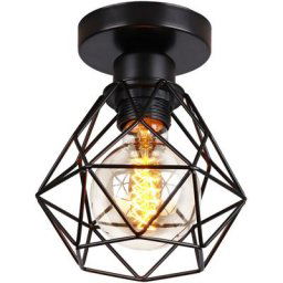 Plafonnier Industrielle Vintage Design Rétro Luminaire Led E27 pour Salon Chambre Cuisine Couloir
