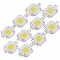 10 Pièces 10W led smd Puce cob dc 9-12V pour Lampe Projecteur Ampoule Remplacement Lumière